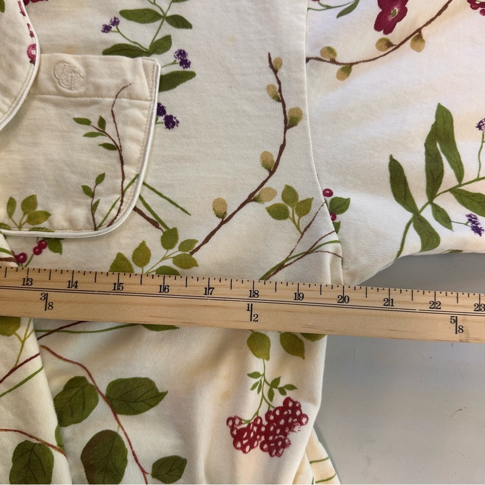 Vtg Crabtree & Evelyn Floral Cotton Robe L Long Wrap Cottagecore * New But READ - Picture 9 of 15